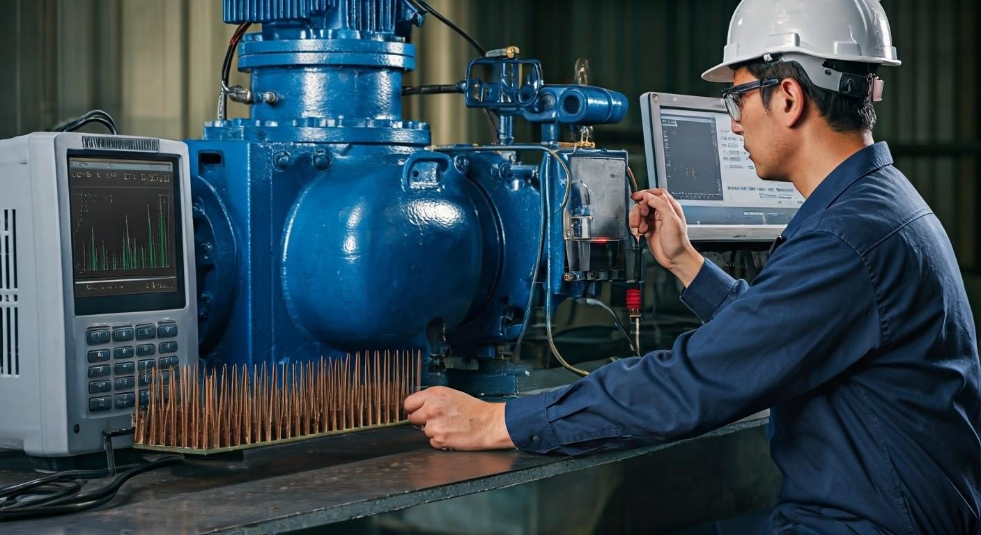 performing basic vibration analysis on reciprocating air compressors