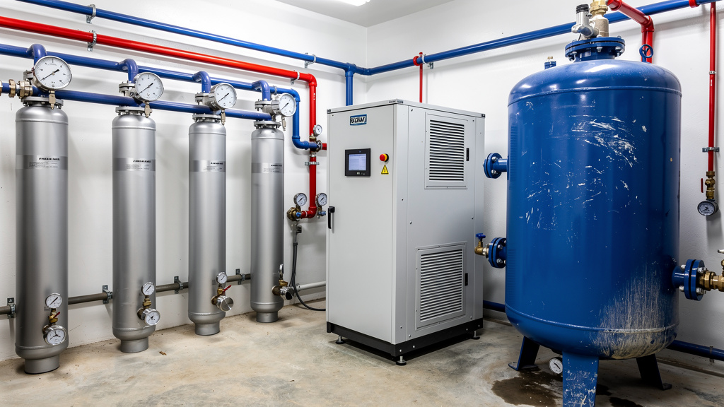 Compressed air treatment equipment with dryers and filters